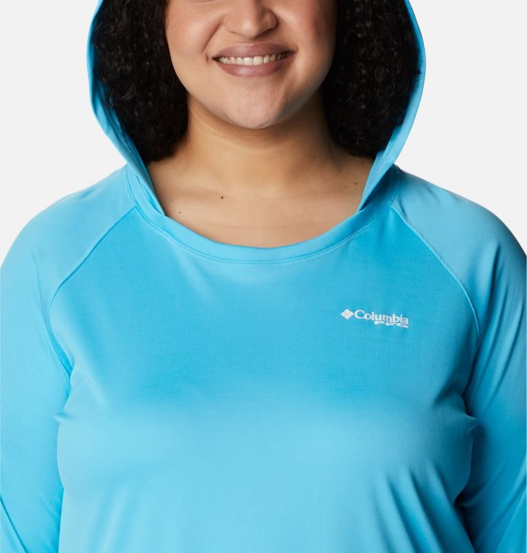 Columbia PFG Tidal Tee Hettegensere Dame Blå | Plus Size 53124Q